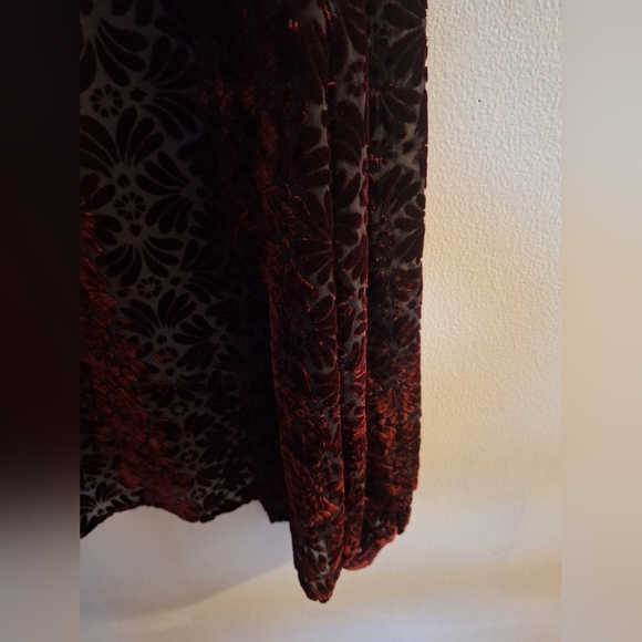 Velvet Floral Buttonup - Picture 6 of 7